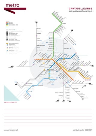 Mapa del metro de roma