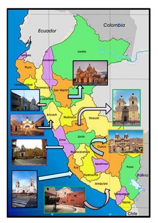 Mapa del peru arquitectura colonial