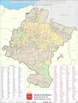 Mapa de municipios navarros