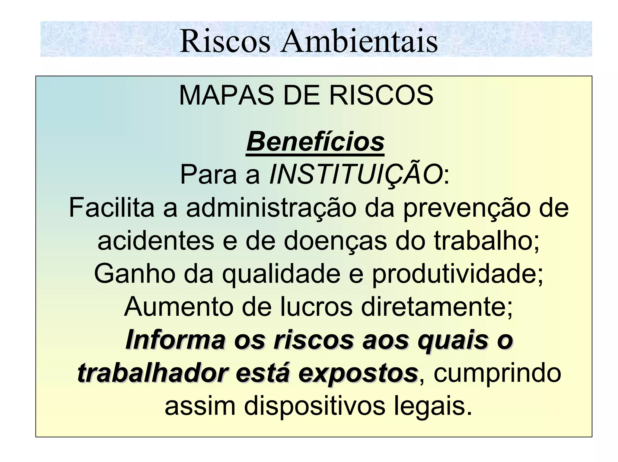 Mapa de riscos ambientais | PDF