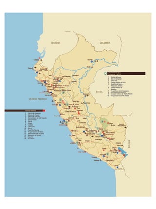 Mapa de sitios culturales y turismo vivencial