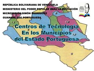 REPÚBLICA BOLIVARIANA DE VENEZUELA 
MISNISTERIO DEL PODER POPULAR PARA LA EDUCACIÓN 
MICROMISIÓN SIMÓN RODRÍGUEZ 
GUANARE EDO PORTUGUESA 
 