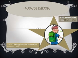 Autor: Domingo Gómez Manibardo
Maestro PT. Cáceres
MAPA DE EMPATIA
TDAH,11 años
 