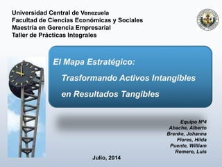 Universidad Central de Venezuela 
Facultad de Ciencias Económicas y Sociales 
Maestría en Gerencia Empresarial 
Taller de Prácticas Integrales 
Julio, 2014 
 