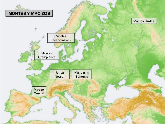 Mapa europa físico