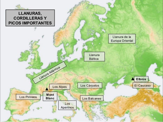 Mapa europa físico