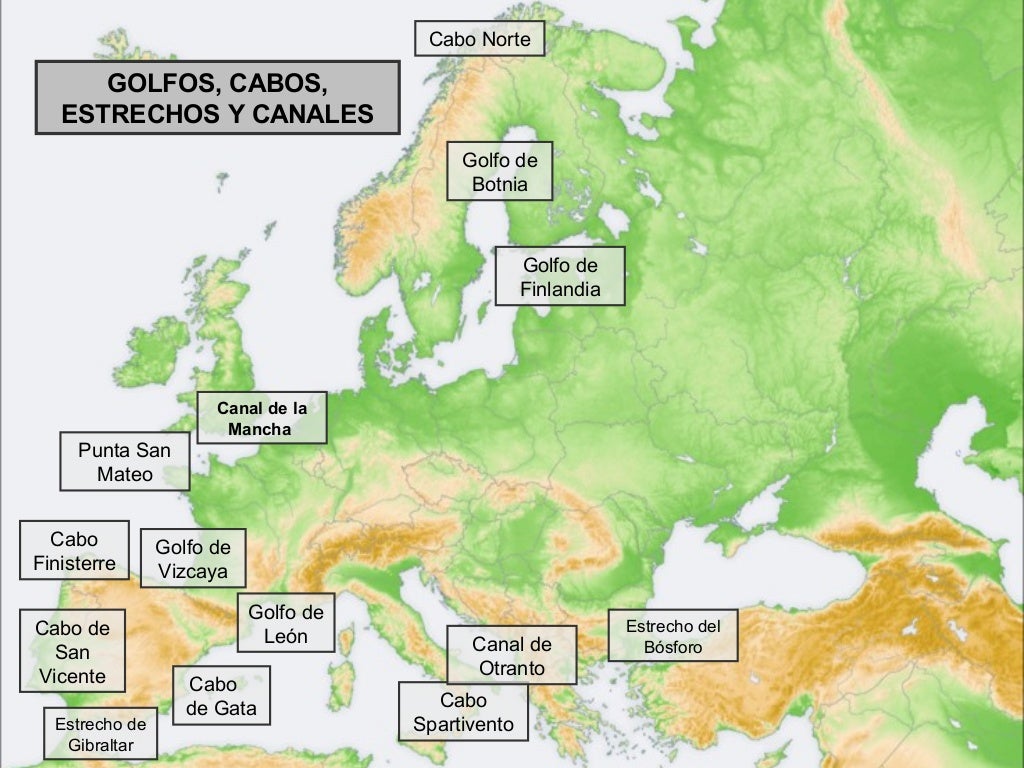 Mapa europa físico Mapa europa físico