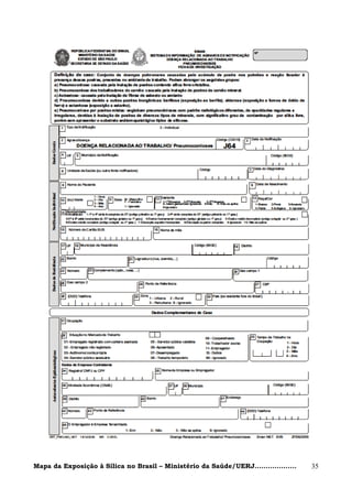 Mapa da Exposição à Sílica no Brasil – Ministério da Saúde/UERJ...................   35
 