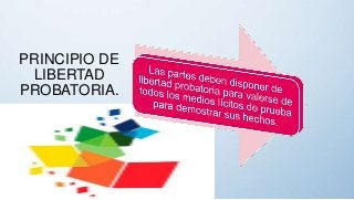 PRINCIPIO DE
LIBERTAD
PROBATORIA.
 