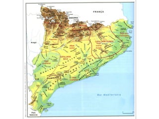 Mapa físic Catalunya