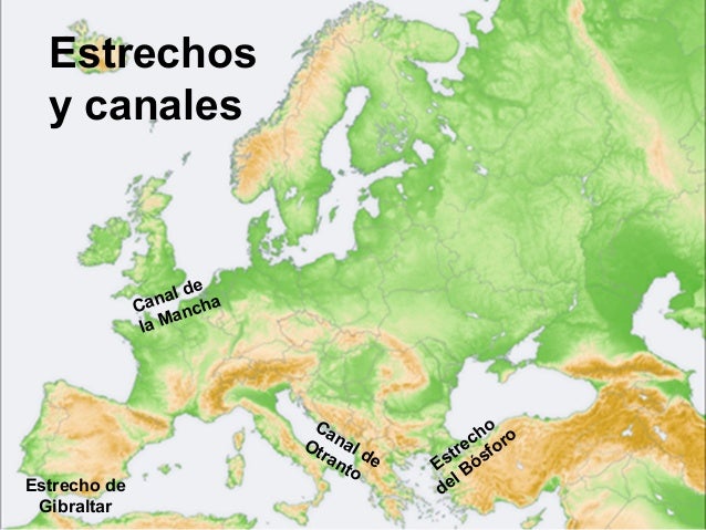 Estrechos De Europa Mapa | Mapa Fisico