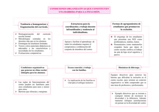 Mapa sobre la diversidad e inclusión educativa | PDF