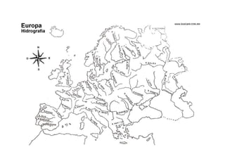 Mapa hidrografico de europa