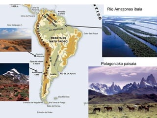 Río Amazonas ibaia Patagoniako paisaia