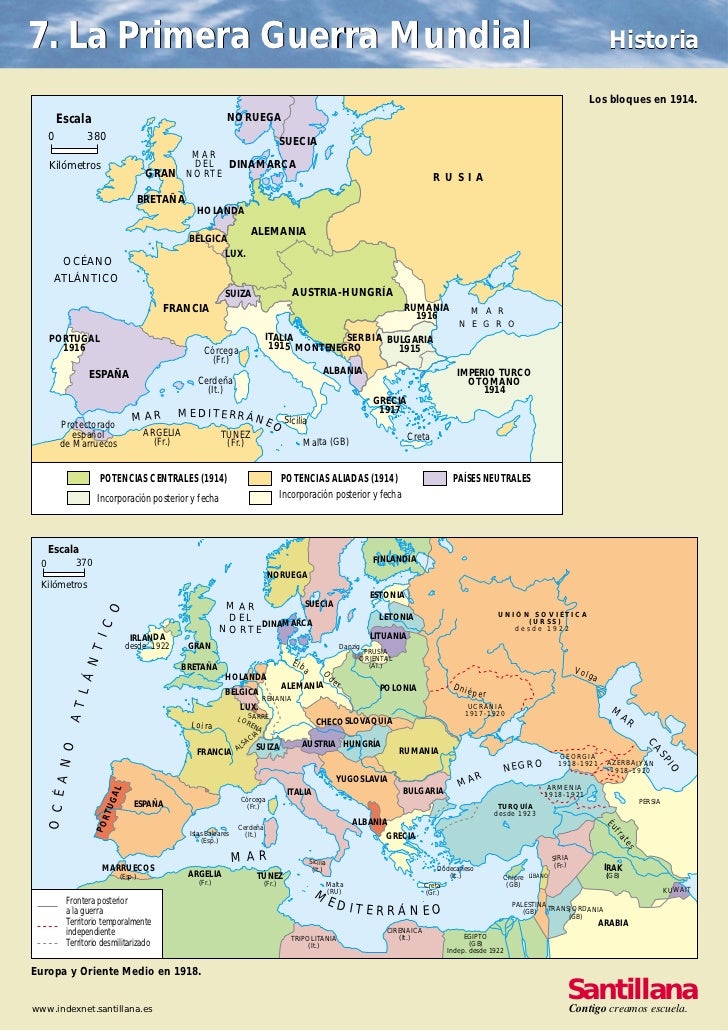 Mapa La Primera Guerra Mundial