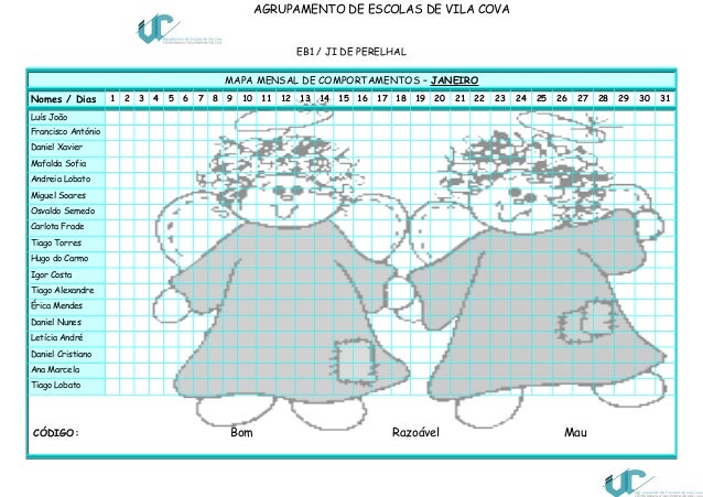 mapa de comportamento mensal Mapa Mensal De Comportamentos mapa de comportamento mensal