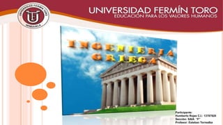 Participante:
Humberto Rojas C.I.: 13787820
Sección: SAIA “F”
Profesor: Esteban Torrealba
 