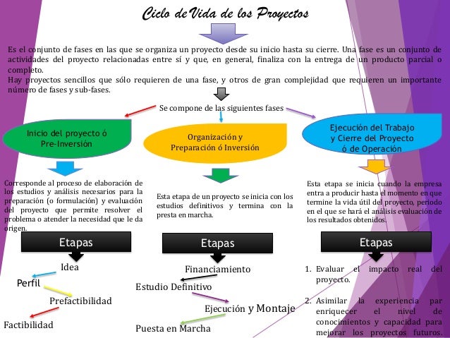 El Ciclo de Vida un Proyecto de Inversión