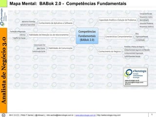 Analista de Negócio 3.0   Mapa Mental: BABok 2.0 - Competências Fundamentais




                          AN V 3.0 [1] | Rildo F Santos | (@rildosan) | rildo.santos@etecnologia.com.br | www.etecnologia.com.br | http://wetecnologia.ning.com   1
 