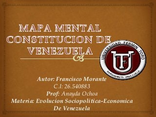 Autor: Francisco Morante
C.I: 26.540883
Prof: Anayda Ochoa
Materia: Evolucion Sociopolitica-Economica
De Venezuela
 