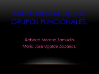 MAPA MENTAL DE LOS
GRUPOS FUNCIONALES.
Rebeca Moreno Zamudio.
María José Ugalde Zacarías.
 