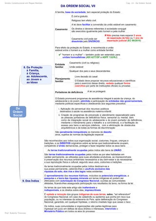 Direito Constitucional em Mapas Mentais Cap. 14 - Da Ordem Social
Prof. Roberto Troncoso
89
 