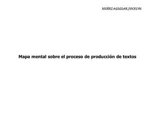 NÚÑEZ AGUILAR JOCELYN
Mapa mental sobre el proceso de producción de textos
 