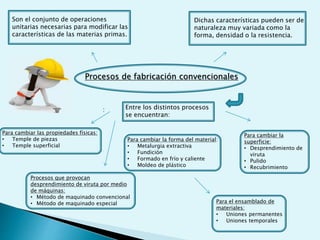 Mapa mental procesos de manufactura | PPTX