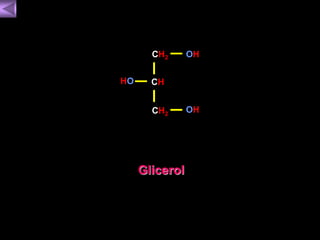 CH2 
HO CH 
CH2 
OH 
OH 
Glicerol 
 
