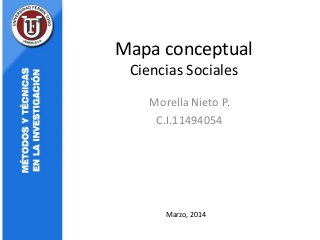 Mapa conceptual
Ciencias Sociales
Morella Nieto P.
C.I.11494054

Marzo, 2014

 