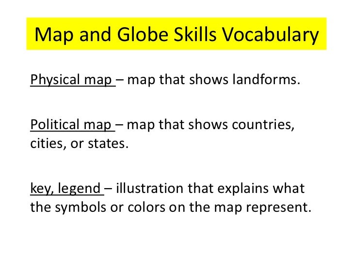 Printables Map And Globe Skills Worksheets map and globe skills vocabulary words skills