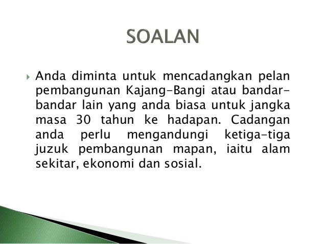 Bahagian 12 - Rekabentuk Bandar Masa Depan