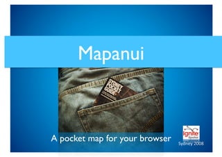 Mapanui



A pocket map for your browser
 