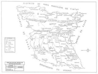 Mapa de Santiago de Paucaray - Sucre de Ayacucho
