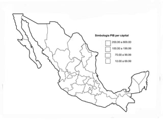 Mapa de la República Mexicana para imprimir
Simbología PIB per cápital
200.00 a 800.00
100.00 a 199.99
70.00 a 99.99
10.00 a 69.99
 