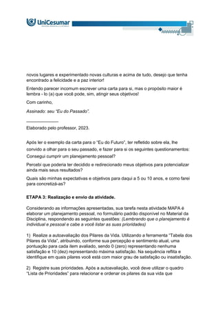 MAPA - GO - PROJETO DE VIDA - 52/2023 – CCONT