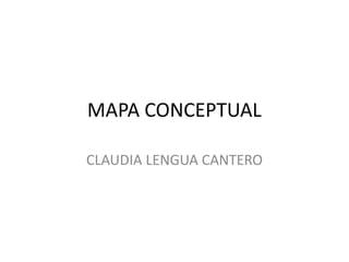 MAPA CONCEPTUAL
CLAUDIA LENGUA CANTERO
 