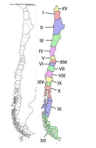 Mapa regionalizado chile