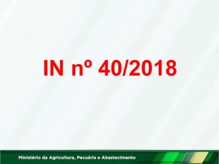 IN nº 40/2018
 