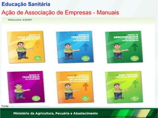 Educação Sanitária
Ação de Associação de Empresas - Manuais
Fonte: http://www.andef.com.br/manuais/
 