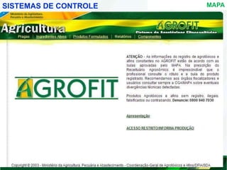 SISTEMAS DE CONTROLE MAPA
 