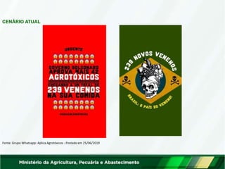 CENÁRIO ATUAL
Fonte: Grupo Whatsapp: Aplica Agrotóxicos - Postado em 25/06/2019
 