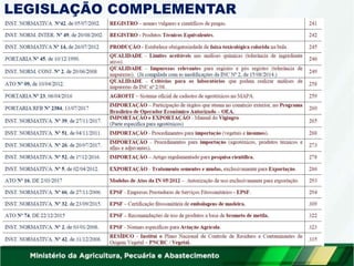 LEGISLAÇÃO COMPLEMENTAR
 