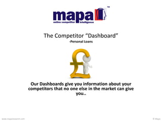 Mapa Personal Loans (UK) Dashboard
Mapa Research reveal exclusive independent competitor insight
 