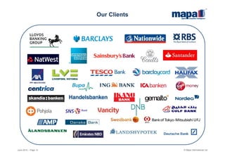 Our Clients
June 2014 – Page 12 © Mapa International Ltd
 
