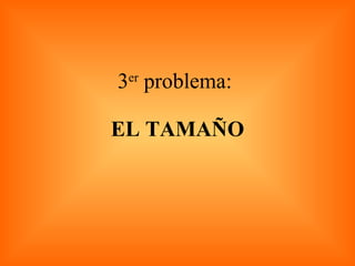 3 er  problema:  EL TAMAÑO 