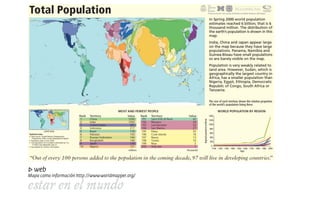estar en el mundo
▷ web
Mapa como información http://www.worldmapper.org/