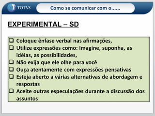 Como se comunicar com o...... EXPERIMENTAL – SD 