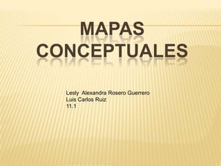 MAPAS
CONCEPTUALES
Lesly Alexandra Rosero Guerrero
Luis Carlos Ruiz
11.1
 