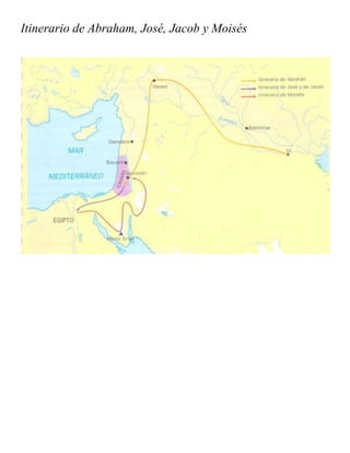 Itinerario de Abraham, José, Jacob y Moisés